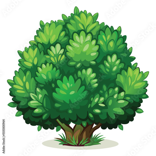 Bush clipart isolated on white background