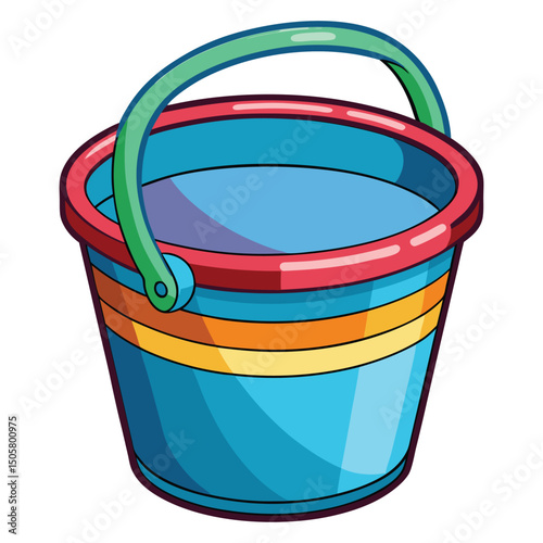 Bucket clipart isolated on white background
