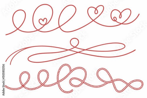 Valentine Heart Design with Love Symbol and Decorative Elements