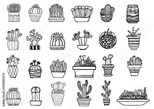 Vector set of sweet cake icons and cupcake illustrations for vintage cafe design