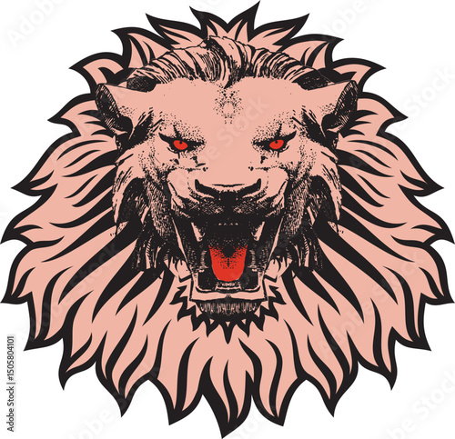 Lion Face high resolution vector design