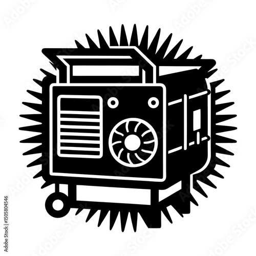 Generator silhouette vector