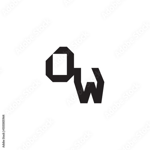 logo alphabet esport gaming  design modern futuristic OW Initial monogram sport Alphabet