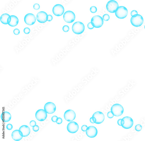 Bubbles Line Wave Border