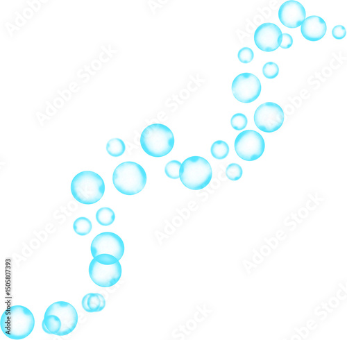 Bubbles Line Wave Border
