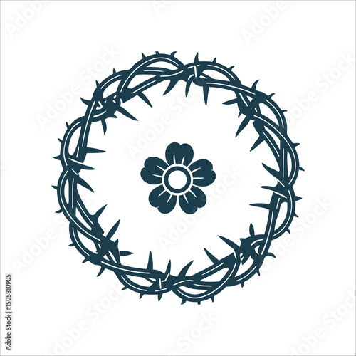 Blackthorn Crown with Eye Bloom, Protective Symbol