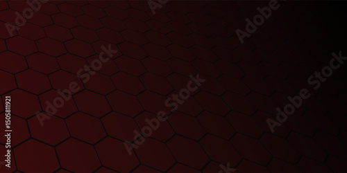 Wallpaper Mural Abstract red hexagon elegant background vector illustration, banner business product present. vector illustration Torontodigital.ca