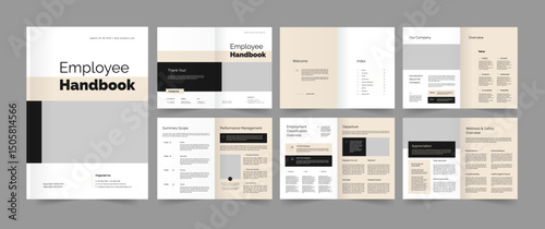 Hr Employee Handbook Layout Template and Employee Handbook Design