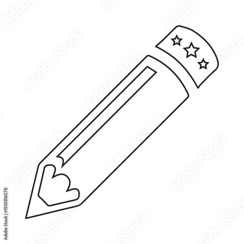 vector illustration of a pencil