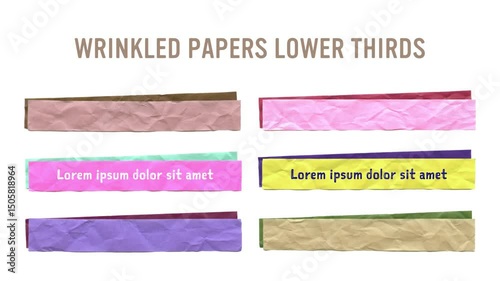 Wrinkled Paper Lower Thirds Set