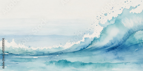 Sea water ocean wave vector background. Blue water ocean sea wave seamless background.	