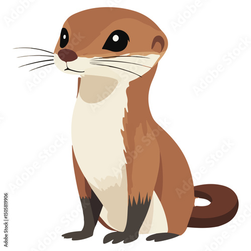 weasel, animal, vector, transparent background, mammal, rodent, cute, wildlife, wild, nature, symbol, zoo, isolated