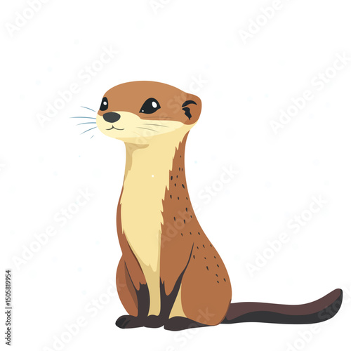 weasel, animal, vector, transparent background, mammal, rodent, cute, wildlife, wild, nature, symbol, zoo, isolated