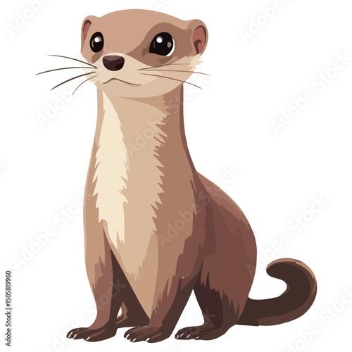 weasel, animal, vector, transparent background, mammal, rodent, cute, wildlife, wild, nature, symbol, zoo, isolated
