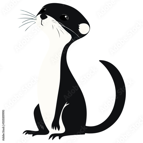 weasel, animal, vector, transparent background, mammal, rodent, cute, wildlife, wild, nature, symbol, zoo, isolated
