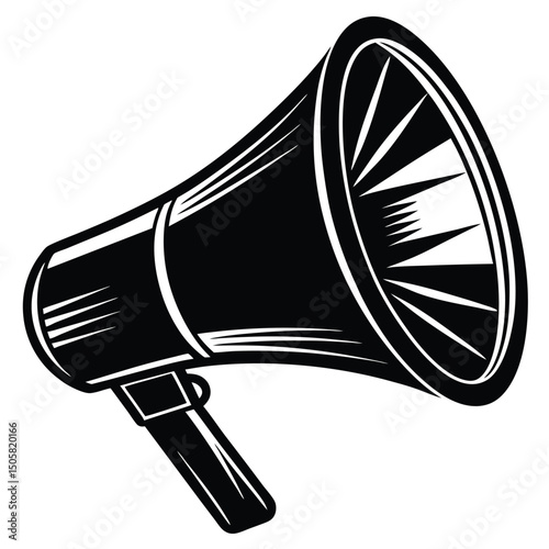 Loud Megaphone Speaker Minimalist Black Icon