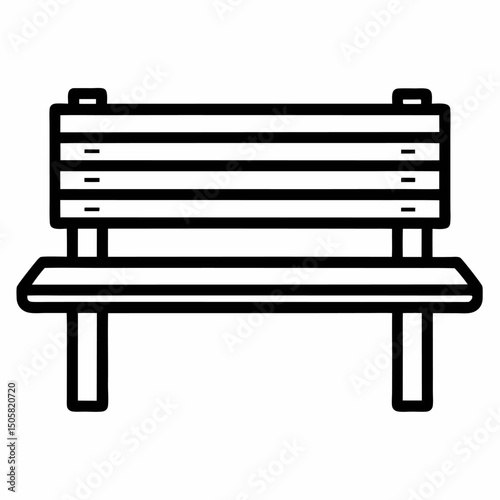 Bench on a white background