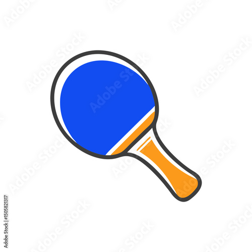 Blue table tennis paddle icon, for websites and apps
