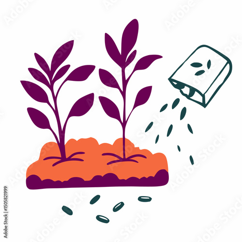 Planting Seeds: Illustration of Seed Planting