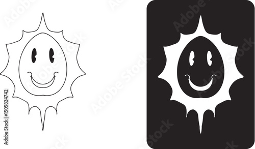 Happy Sun Icon Set
