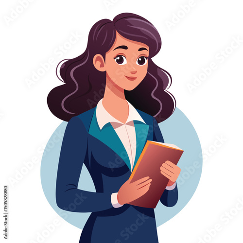 Professional woman holding a book