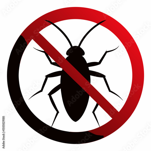 No Cockroaches Allowed Sign Pest Control Symbol