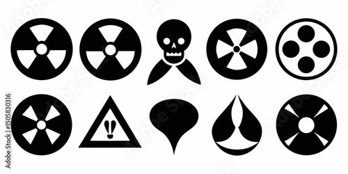 Chemical biological radiological and nuclear hazard icons