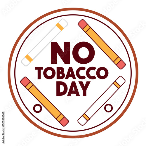 No tobacco day vector illustration.

