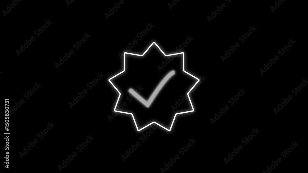 Vidéo Stock Abstract check mark icon animation. ok ,done, completed ...