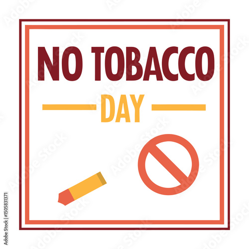No tobacco day vector illustration.
