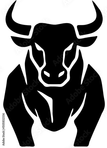 bull in black