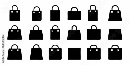 Shopping bag icon retail e commerce purchase symbol