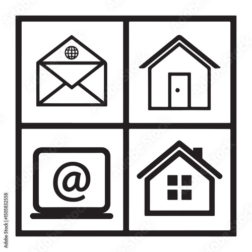 This is a home icon set vector