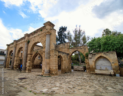 view of Palazzo del Provveditore, venetian palace ruins in Famagusta Cyprus