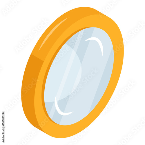 Modern design icon of pedestal mirror 