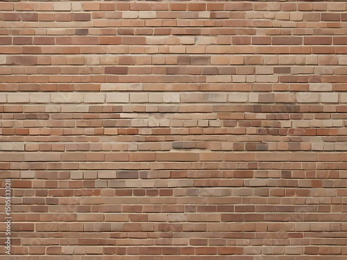 Realistic Seamless Tan Brick Wall Background with Subtle Texture,AI photo