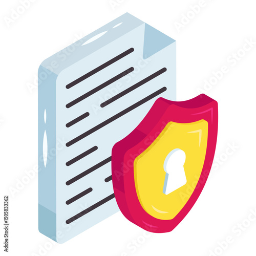 An icon design of secure file