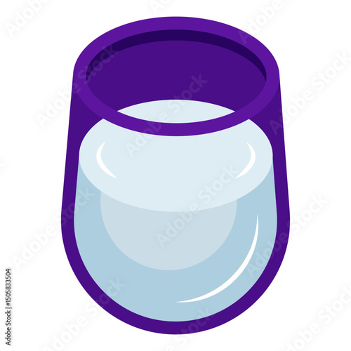 An icon design of milk glass