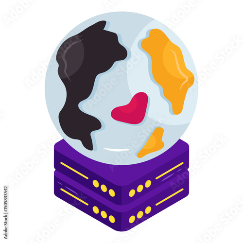 An isometric icon design of global server 