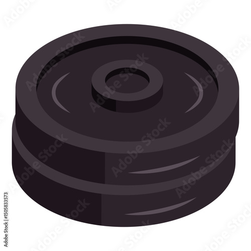 A unique design icon of weight plates 
