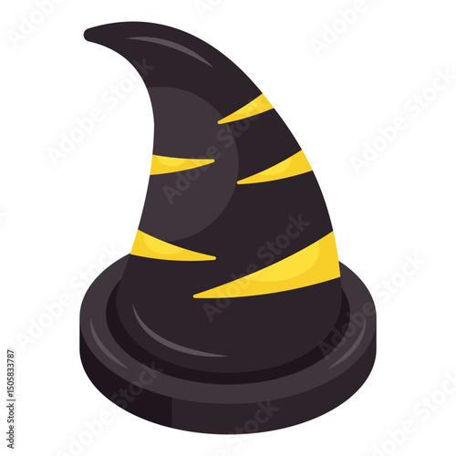 A unique design icon of witch hat 