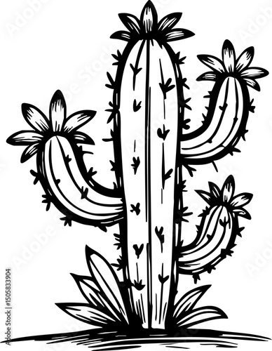 Cactus growth lifecycle desert oasis natural environment close-up view desert flora and fauna