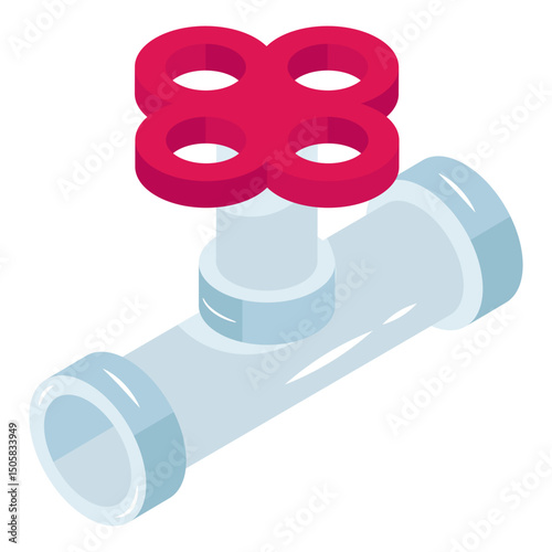 Modern design icon of pipe valve 