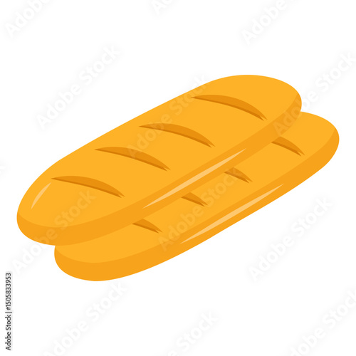 Trendy design icon of baguette 