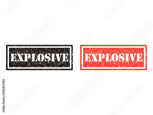 explosive grunge stamp design, vector, isolated on transparent background