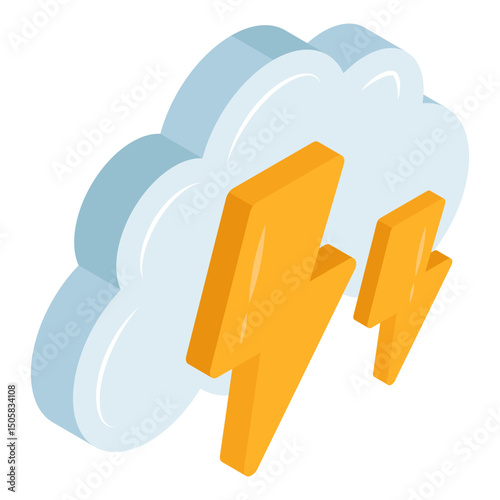 Thunderstorm icon in perfect design