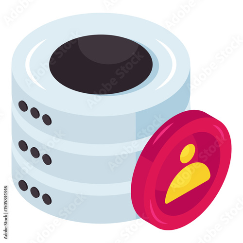 An isometric icon design of global server 
