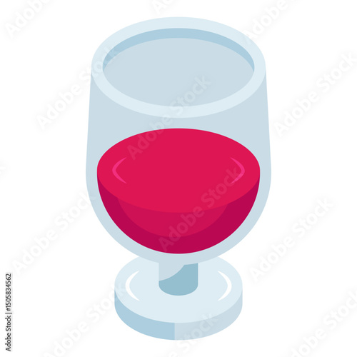 Drink glass icon, editable vector