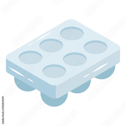 Perfect design icon of ice cube plastic tray