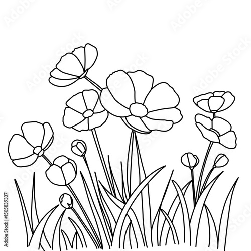 vector illustration of flowers background 